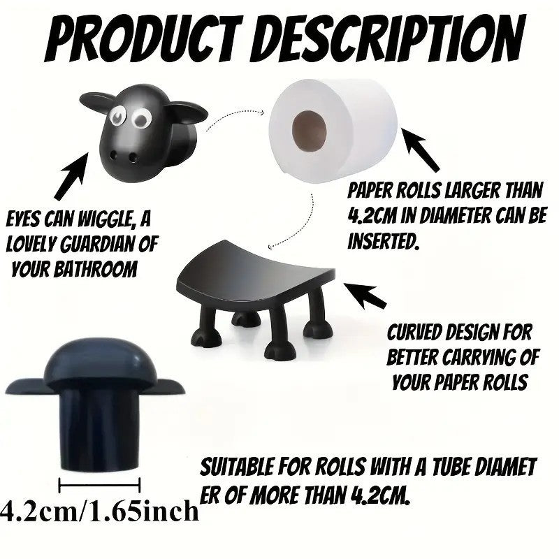Cute sheep shaped toilet paper holder suitable for fashionable home decoration tissue box storage bathroom accessories decoration rack