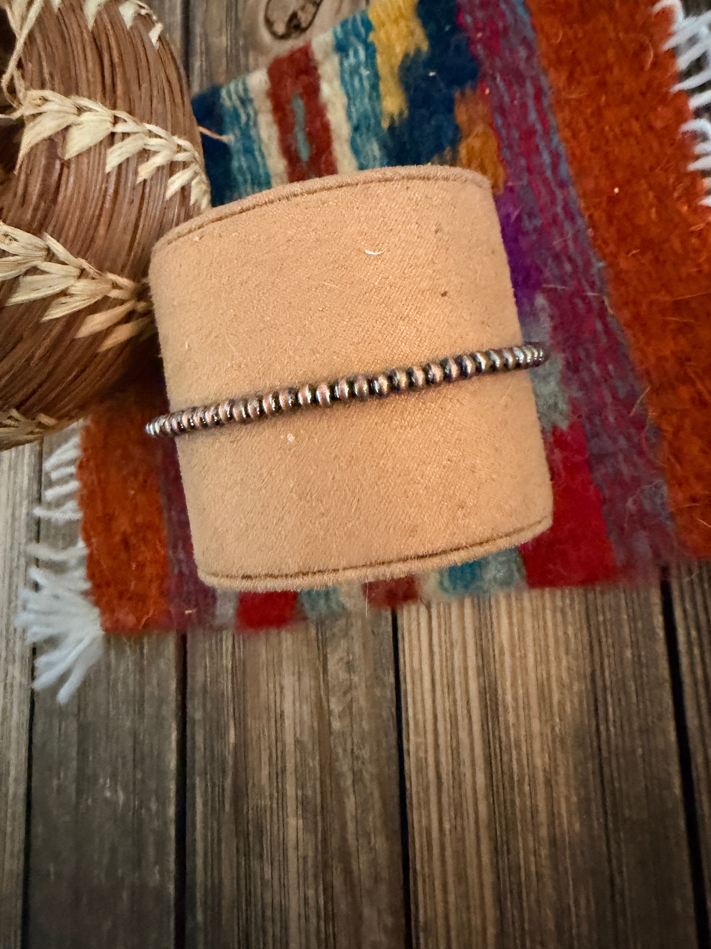Handcrafted 3mm Copper Beaded Stretch Bracelet