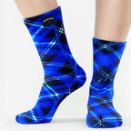 Polar Feet Fleece Tabi Socks - Blue Argyle