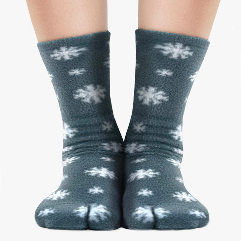 Polar Feet Fleece Tabi Socks - Snow