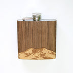 Wooden Hip Flask - Cascade Range (Mt. St. Helens)