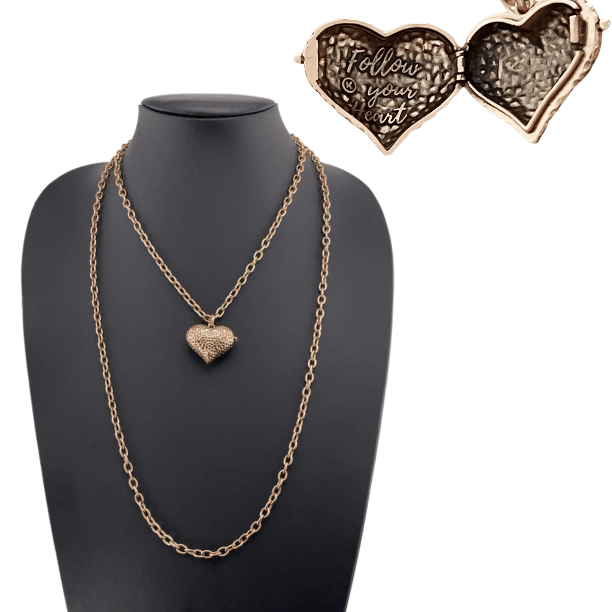 Follow Your Heart Heart Locket Essential Necklace