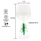 3D Christmas Tree Wine Glasses