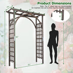 Garden Arch Trellis 85" Tall Fir Wood for Climbing Plants