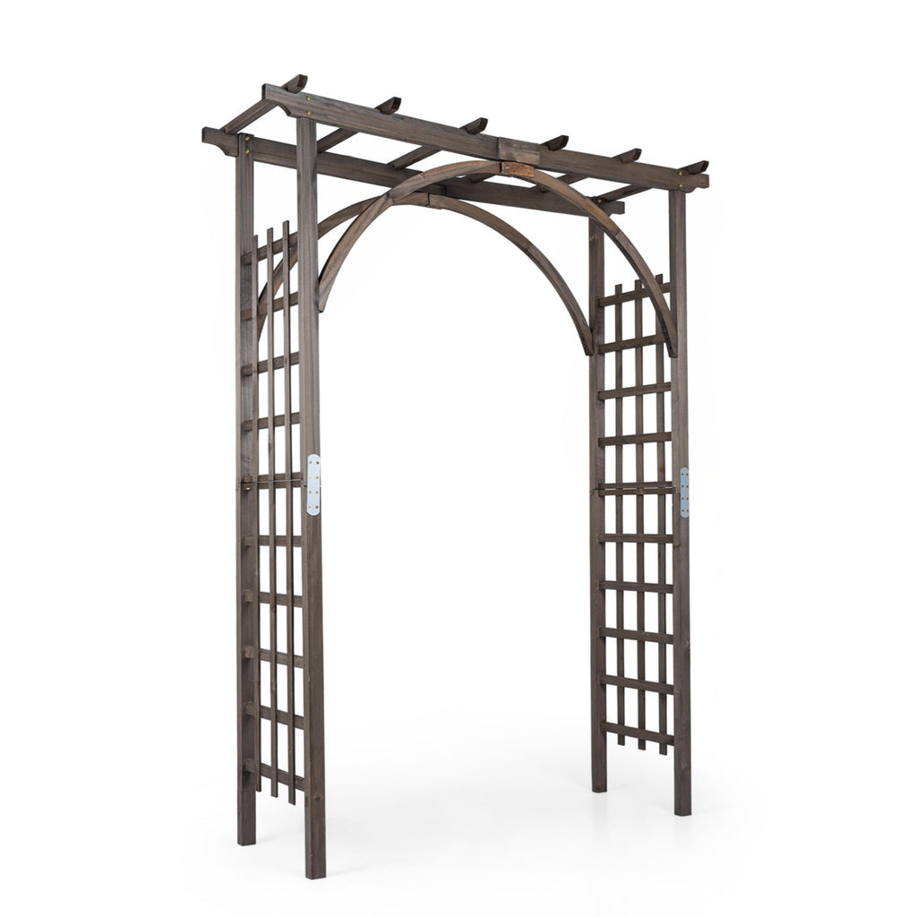 Garden Arch Trellis 85" Tall Fir Wood for Climbing Plants