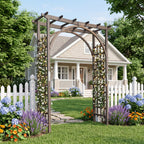 Garden Arch Trellis 85" Tall Fir Wood for Climbing Plants