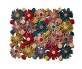 Fleur Raffia placemat, Multicolor Flowers woven tabletop
