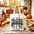 Girls Will Be Girls Tote Bag, Witchy Halloween Gift Shopper for Empowered Women