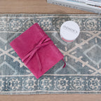 Fuchsia Suede Journal w/ Organic Cotton Paper: Large