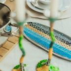 Serving tray with colorful striped design – Ovela series