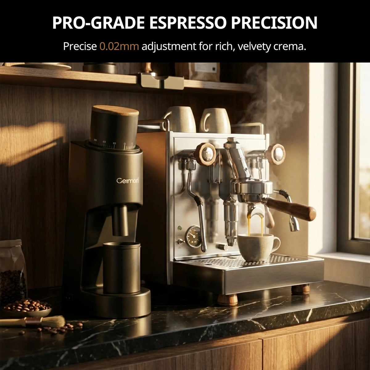 Geimori GU38 Coffee Grinder | Compact Single Dose Grinder