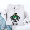 German Shorthaired, Adorable Dog, St Patrick's Day, Lucky, Irish Sweatshirt
