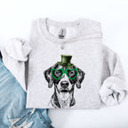 German Shorthaired, Adorable Dog, St Patrick's Day, Lucky, Irish Sweatshirt