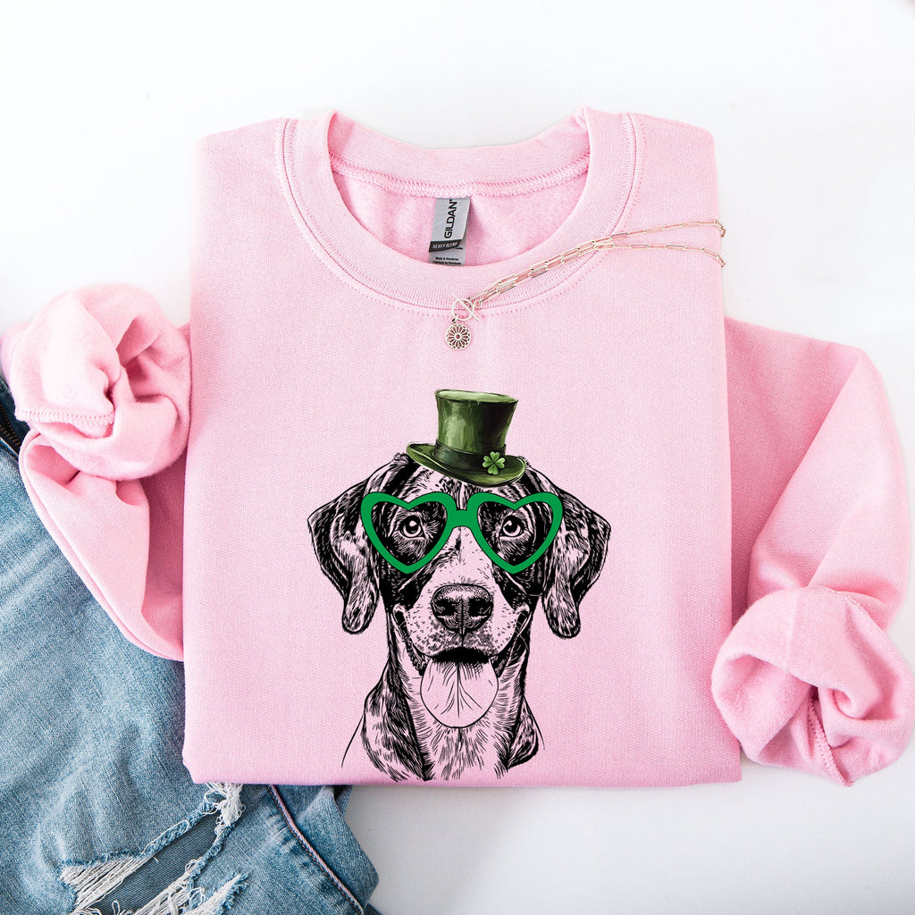 German Shorthaired, Adorable Dog, St Patrick's Day, Lucky, Irish Sweatshirt