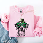 German Shorthaired, Adorable Dog, St Patrick's Day, Lucky, Irish Sweatshirt