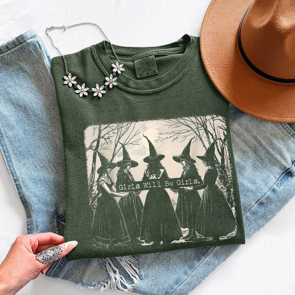 Girls Will Be Girls Comfort Colors T-Shirt - Halloween Tee
