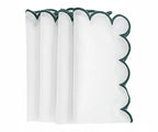 Green Scalloped Edge Napkins - LongWave
