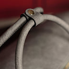 Grey Tumbled Leather Weekender Duffle Bag