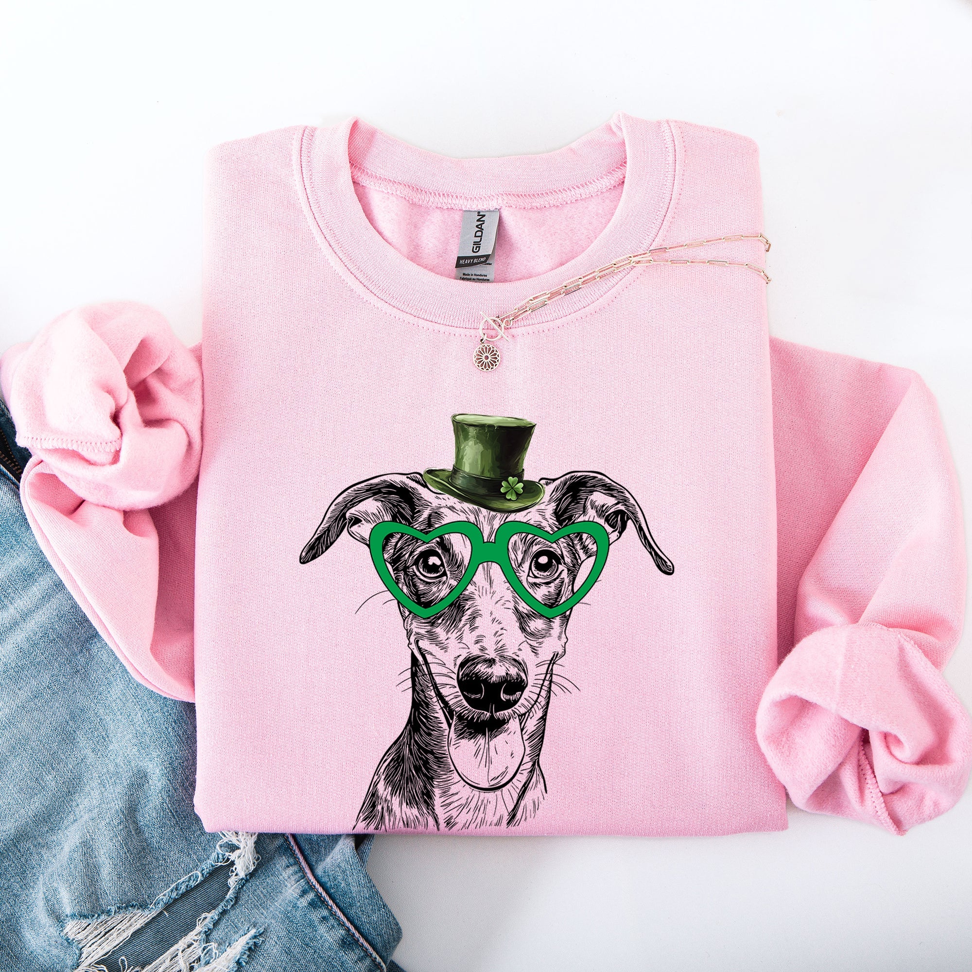 Greyhound, Adorable Dog, St Patrick's Day, Lucky, Irish Sweatshirt