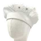 Women's Floral Applique Accent Winter Beret Hat