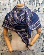 Harbor Plaid Silk Scarf