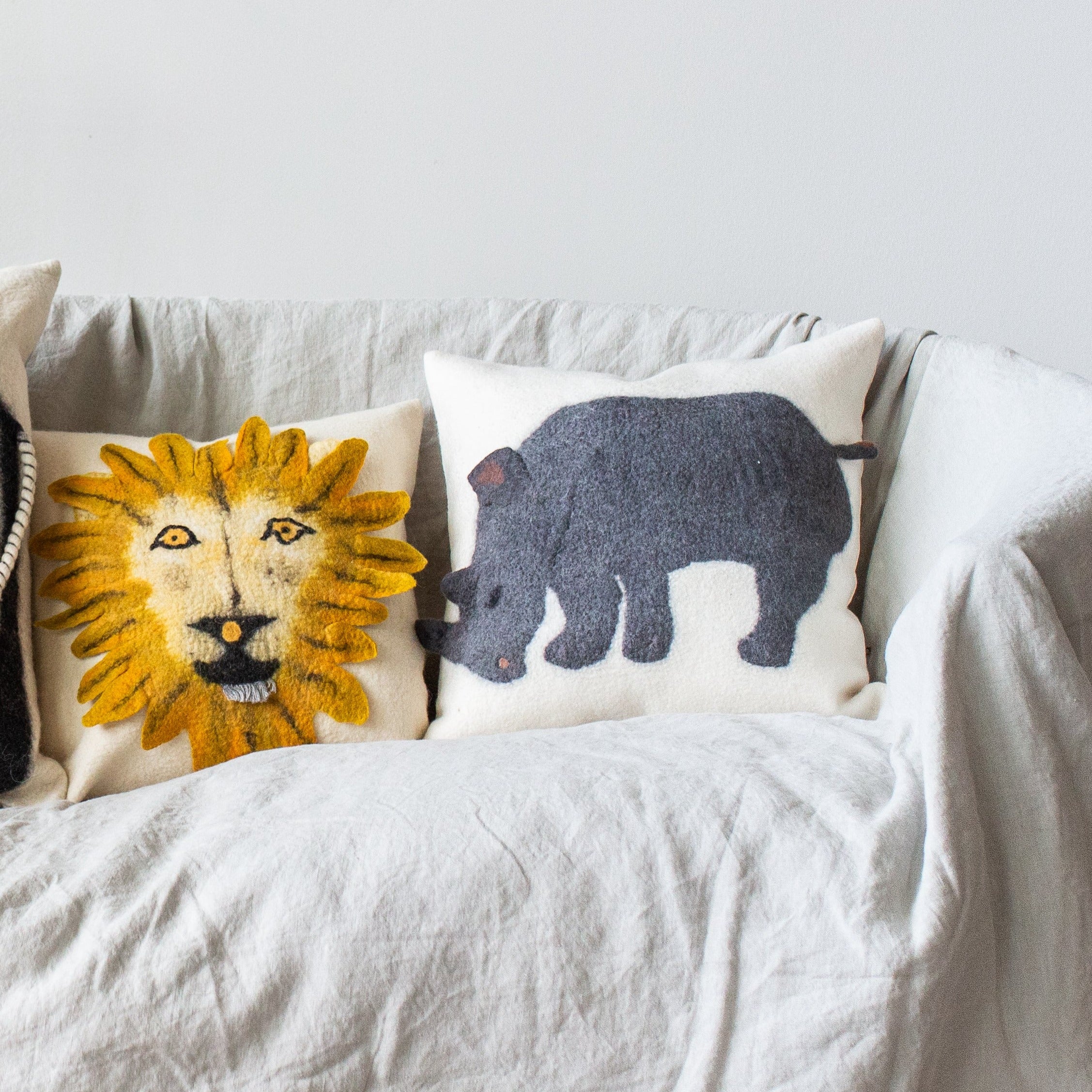 Rhino Cozy Throw Pillow