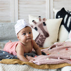 Animal Jungle Giraffe Wool Throw Pillow