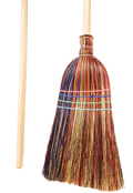 Handmade Farmhouse Broom – Traditional Broomcorn Sweeper, Rustic Country Decor & Functional Cleaning Broom Made in USA