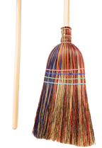 Handmade Farmhouse Broom – Traditional Broomcorn Sweeper, Rustic Country Decor & Functional Cleaning Broom Made in USA