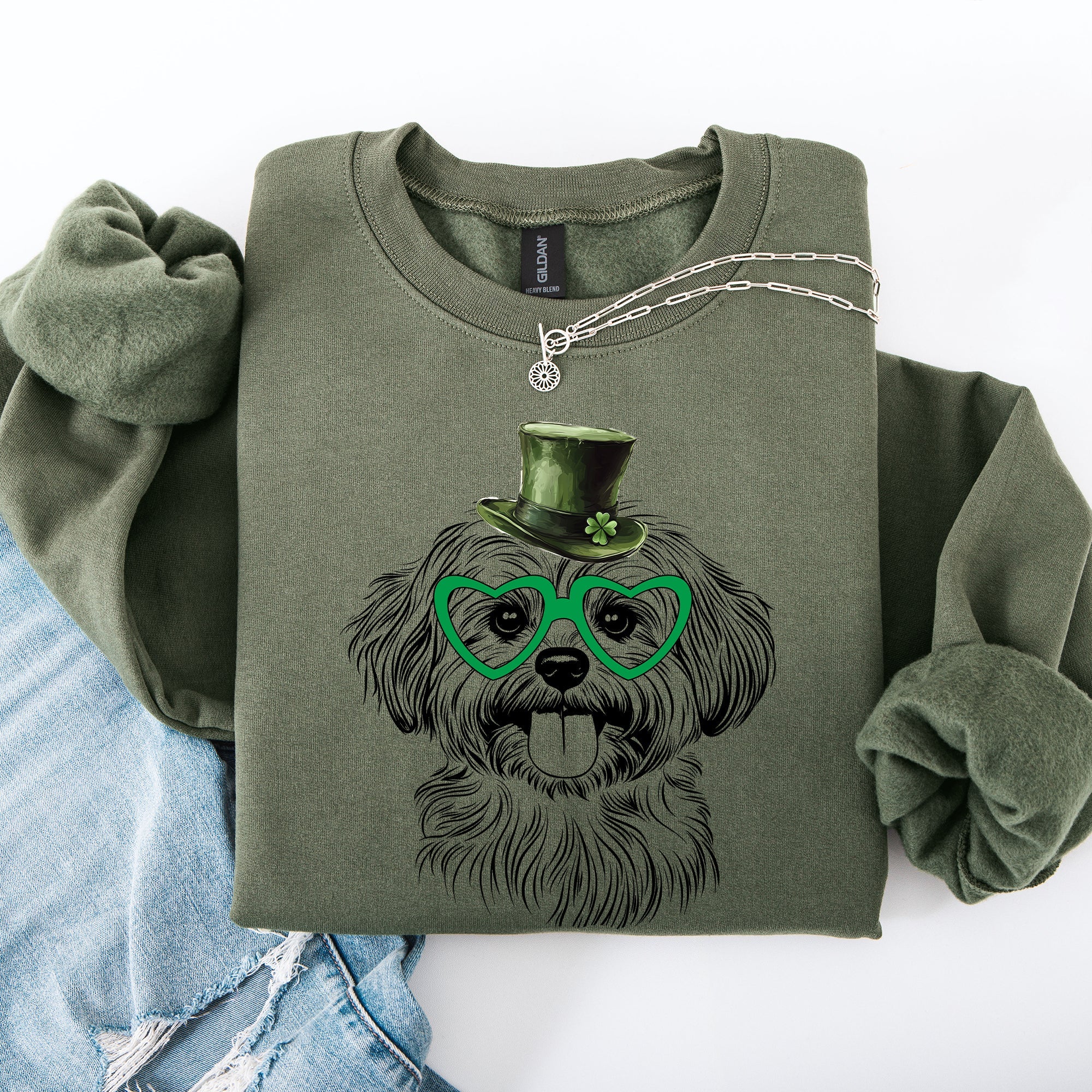 Havanese, Adorable Dog, St Patrick's Day, Lucky, Irish Sweatshirt