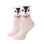 Women Socks New Funny Cute Cartoon Animal Cat Dog Parrot Novelty Harajuku Kawaii Happy Art Socks Cotton Fashion Harajuku Socks