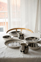 Hand Painted Stoneware Dinner Plate: Handmade Heritage Collection