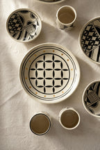 Hand Painted Stoneware Dinner Plate: Handmade Heritage Collection