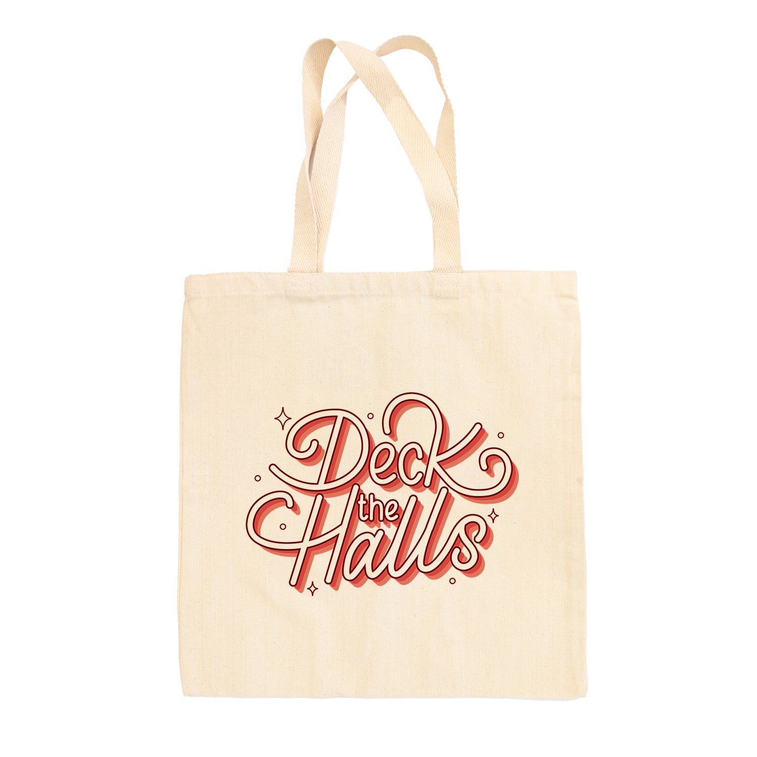 Deck The Hall Sparkle Script Tote Bag
