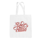 Deck The Hall Sparkle Script Tote Bag