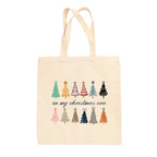 In My Christmas Era Christmas Tree Doodles Tote Bag