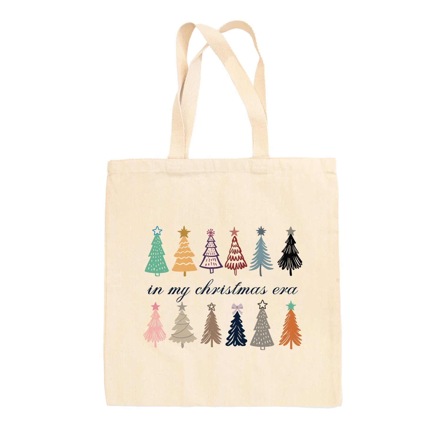 In My Christmas Era Christmas Tree Doodles Tote Bag