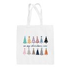 In My Christmas Era Christmas Tree Doodles Tote Bag