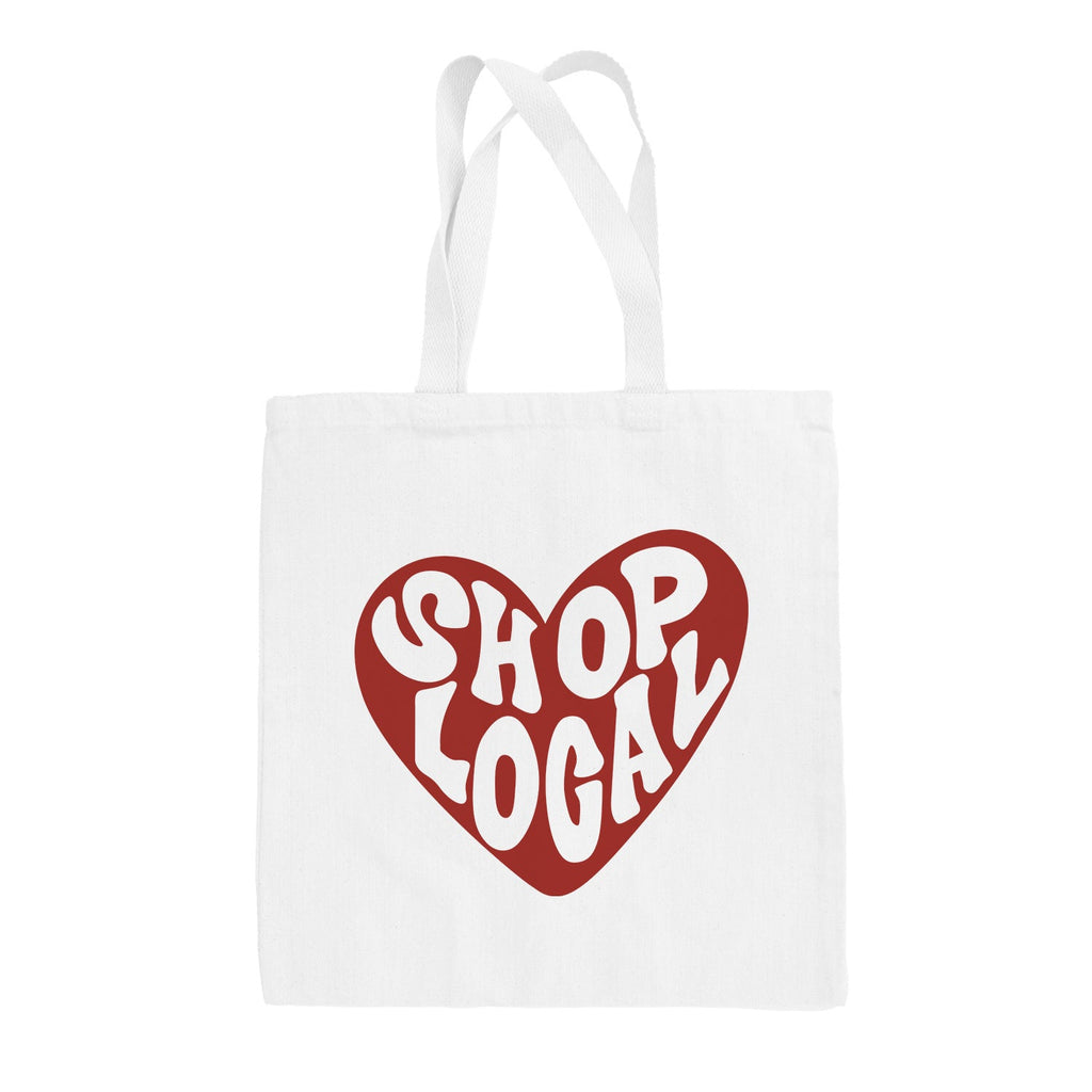 Shop Local Red Heart Tote Bag