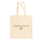 Shopping Local Script + Bow Tote Bag