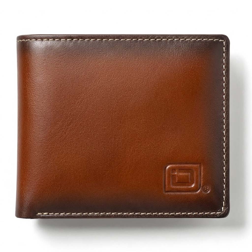 Mens RFID 10 Slot Bifold Wallet with ID Window