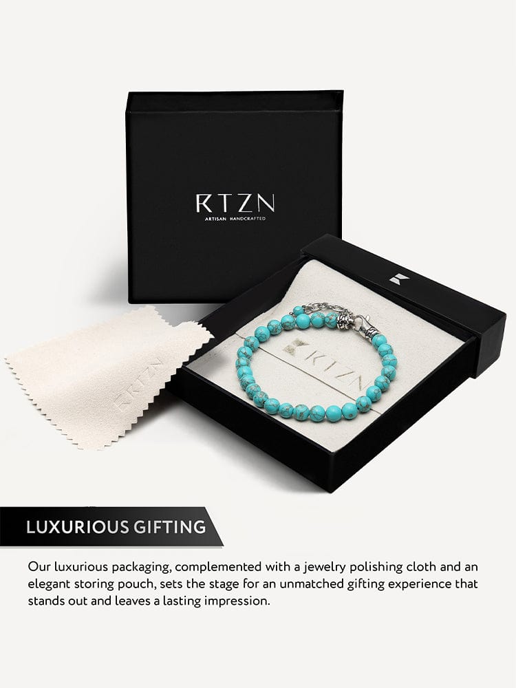 Turquoise Beaded Bracelet - Chain Fit