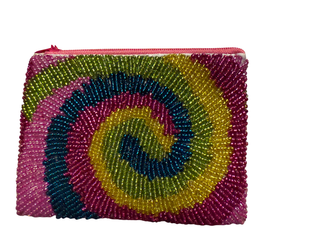 Twist & Shimmer Beaded Coin Purse