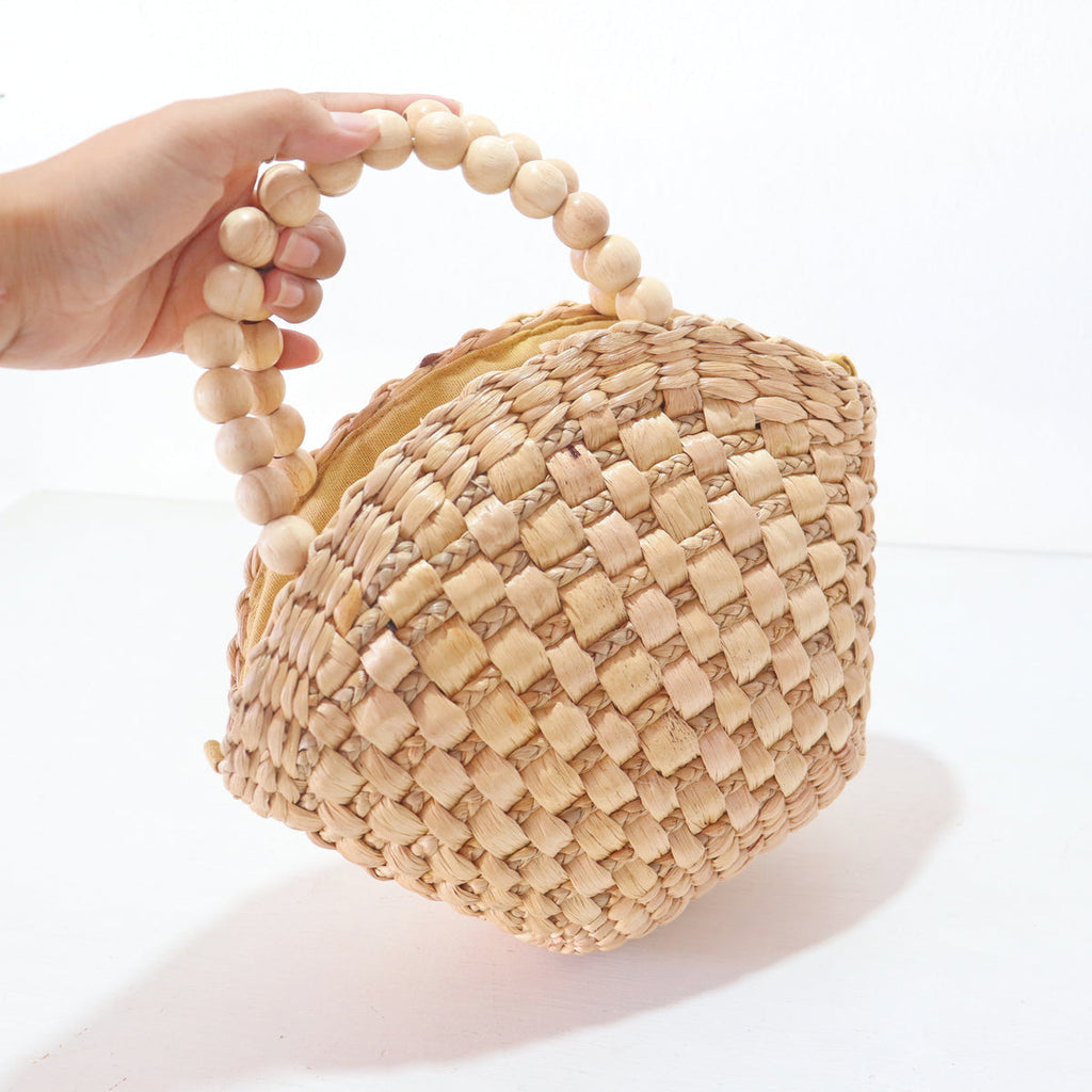 The Capri Beaded Handle Tote