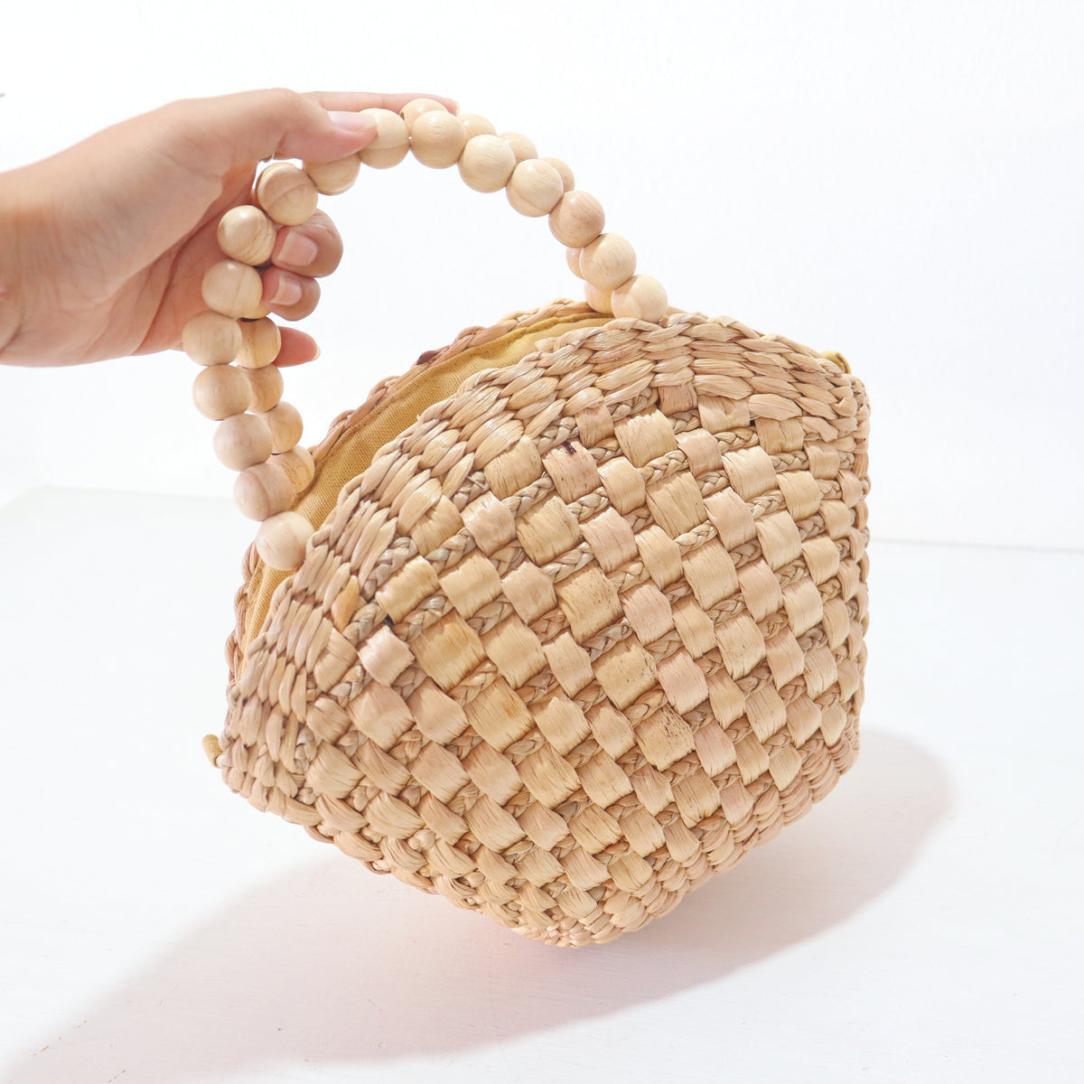 The Capri Beaded Handle Tote