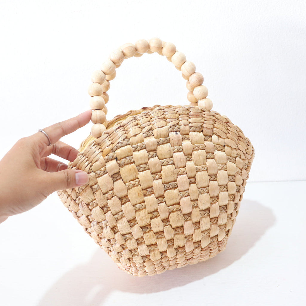 The Capri Beaded Handle Tote