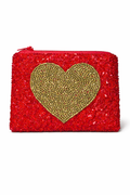 Big Heart Beaded Coin Purse