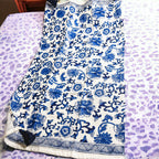 Chinoiserie Tea Towels 100% Cotton Oversized Embroidered Dish Towels Tassels