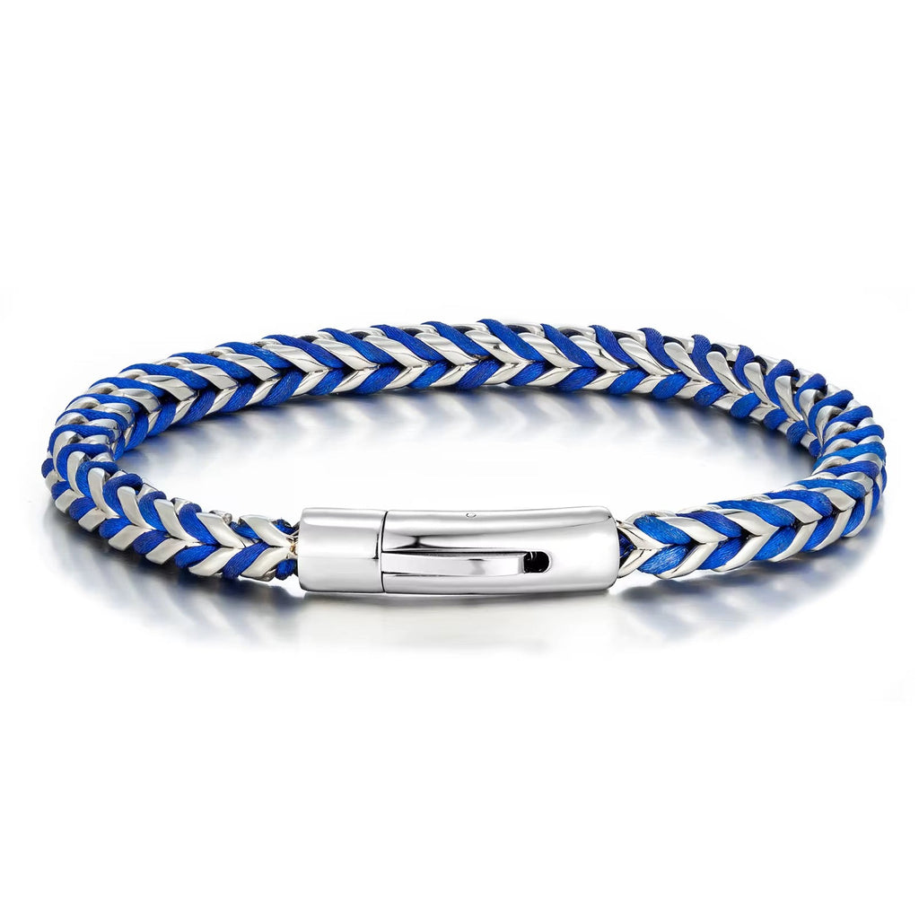 Steel Edge Braided Men's Bracelet