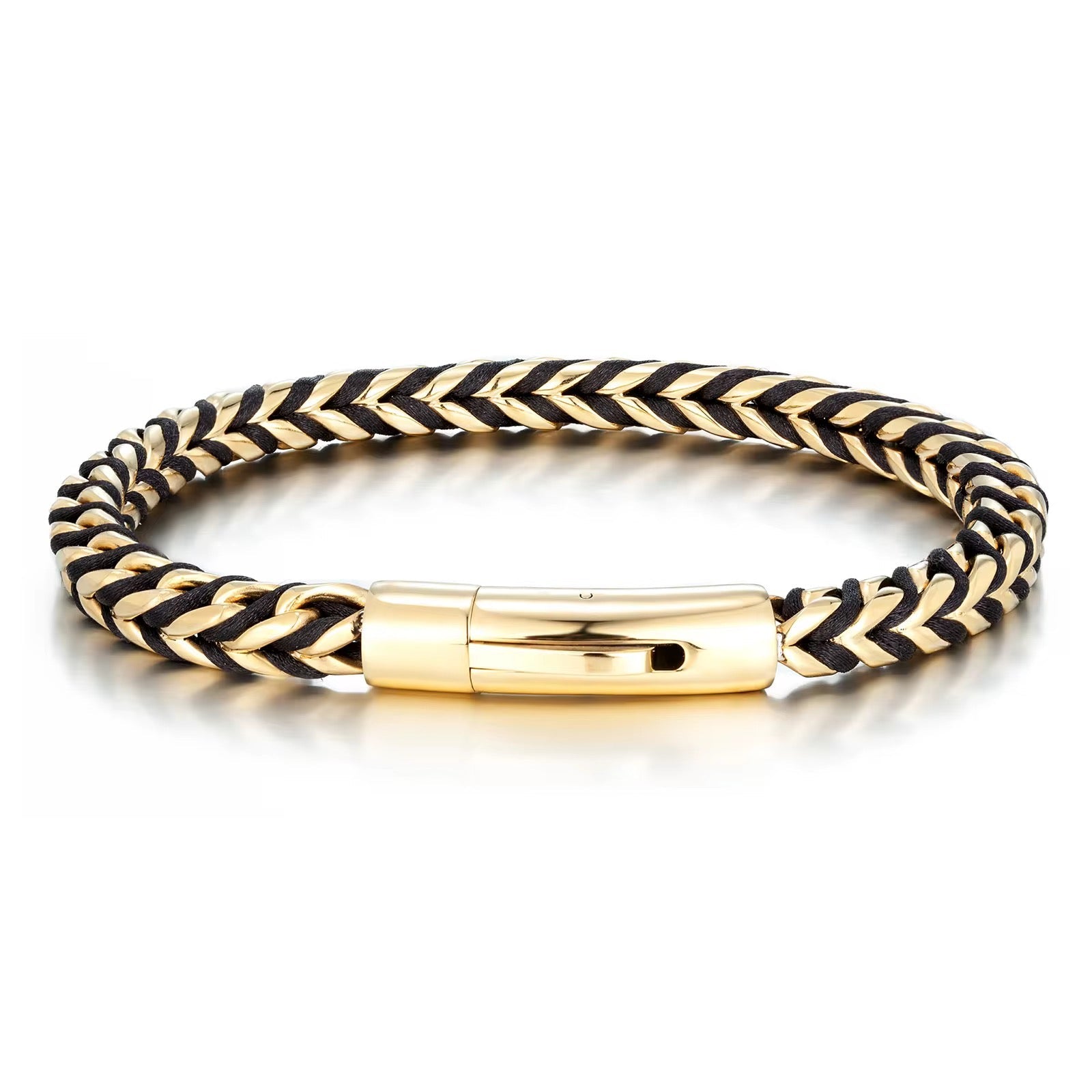 Steel Edge Braided Men's Bracelet